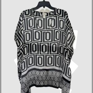 Kimono-blouse Chico's Monochrome Geometric